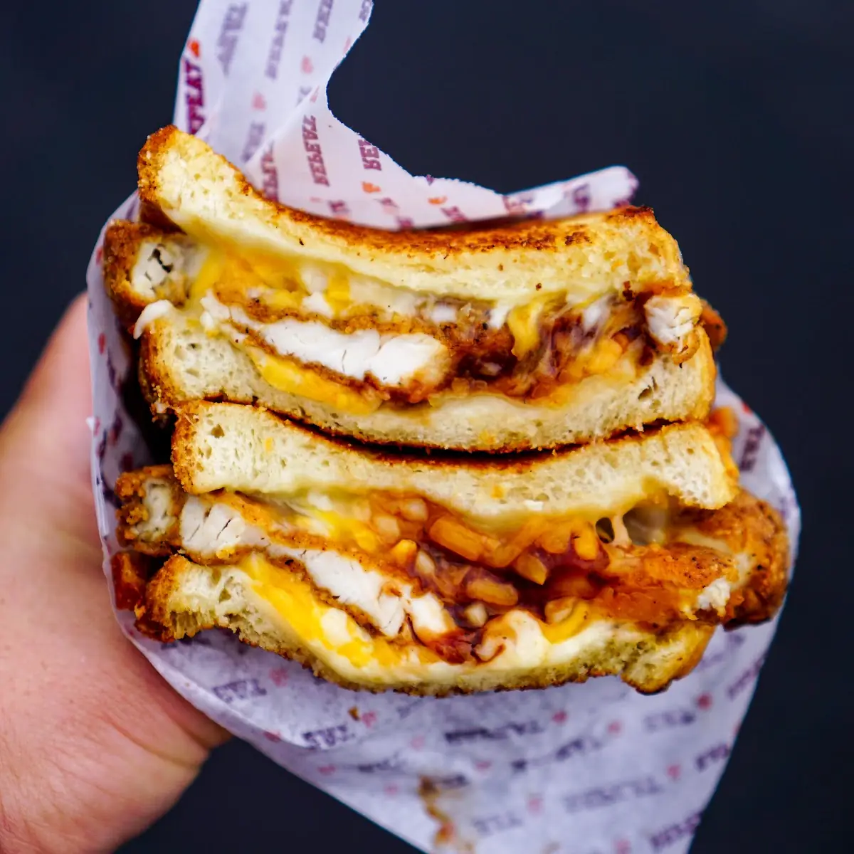 Crispy Chicken Grilled Cheese