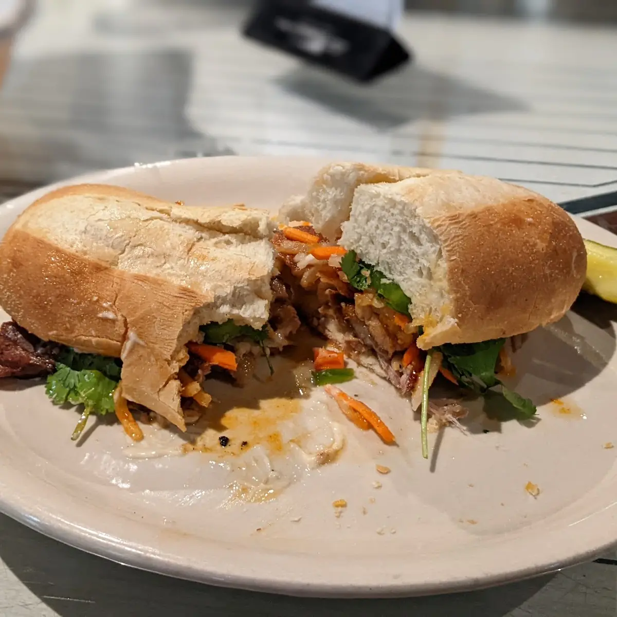 Pork Belly Bahn MI Sandwich