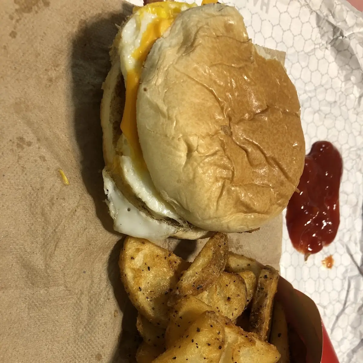 Breakfast Baconator with Seasoned Potatoes