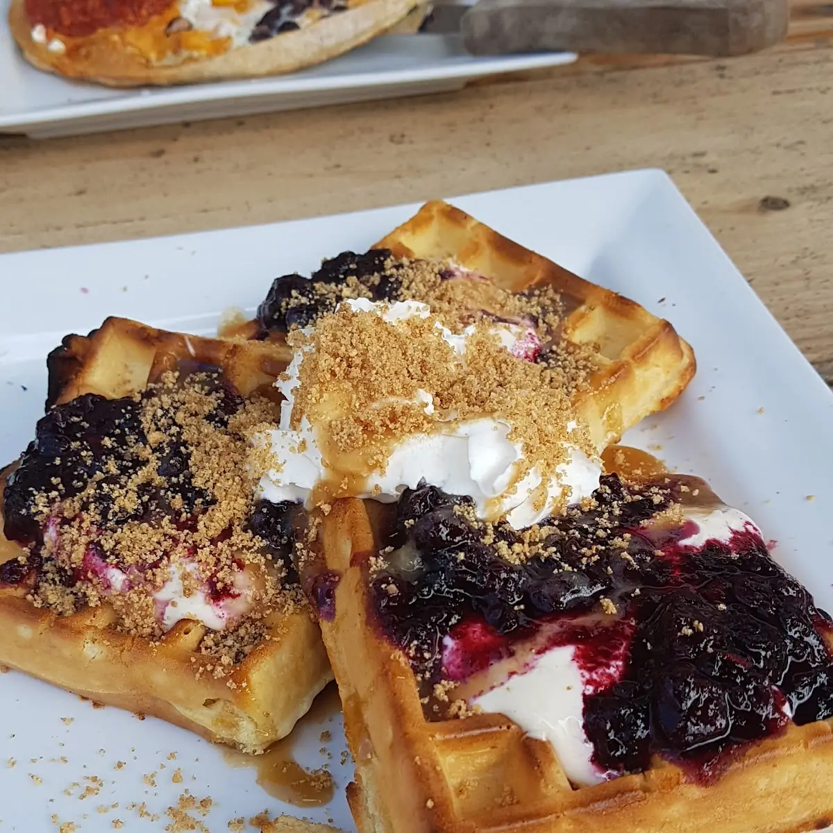 Blueberry Cheesecake Waffles