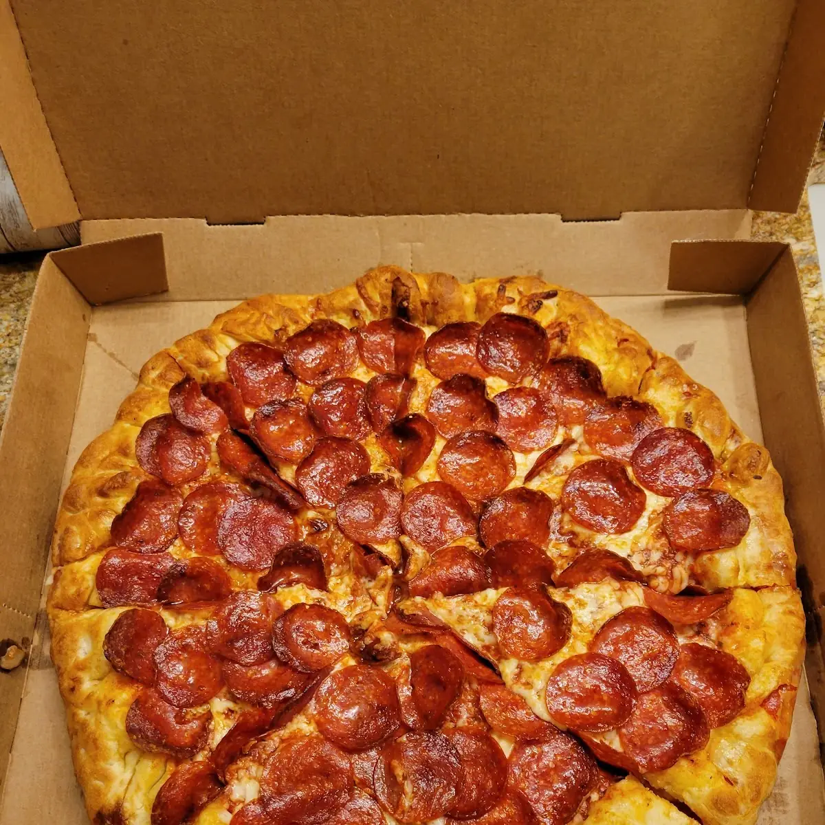 Pepperoni Pizza and Cheesy Crust