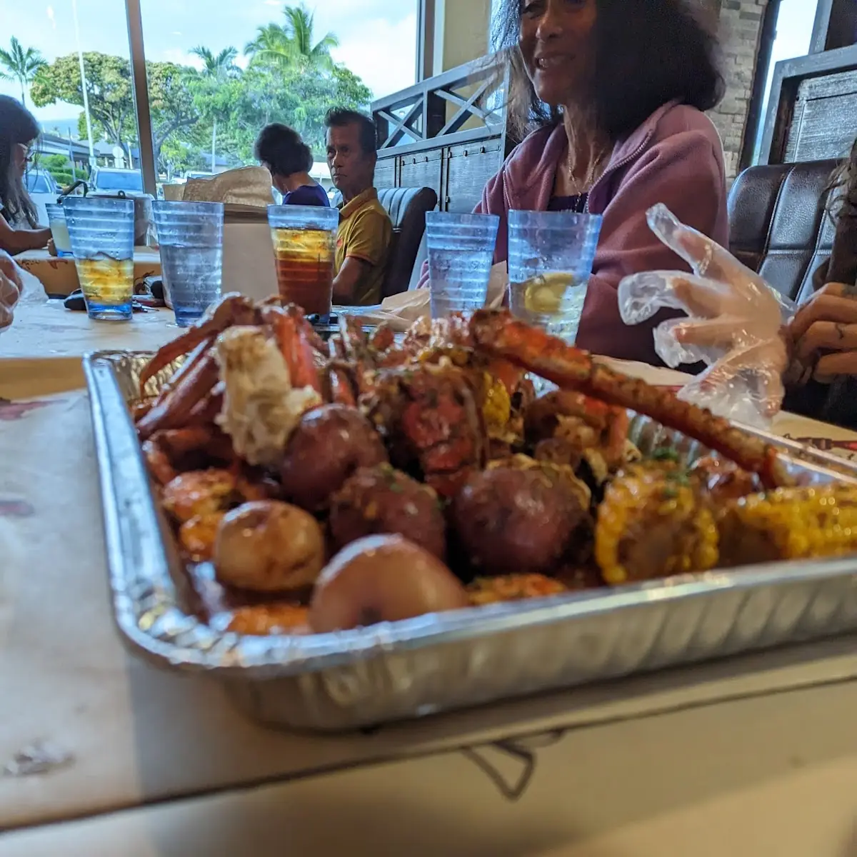 Lobster Tail Crab Legs Shrimp Potatoes