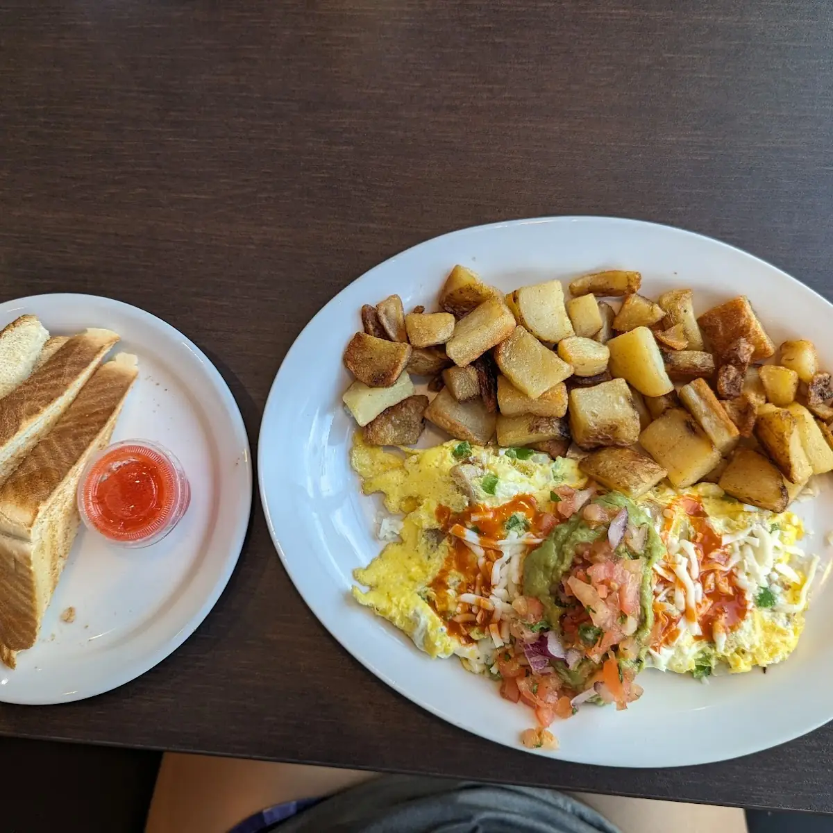 Southwestern Omelette, Stacked Pancake & Breakfast House