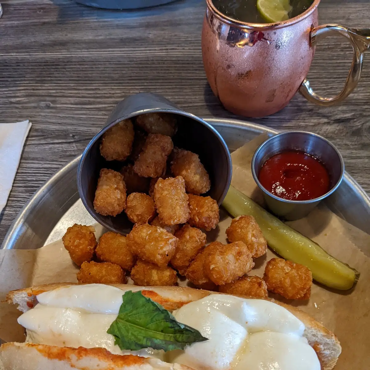 Meatball Sub with Tots
