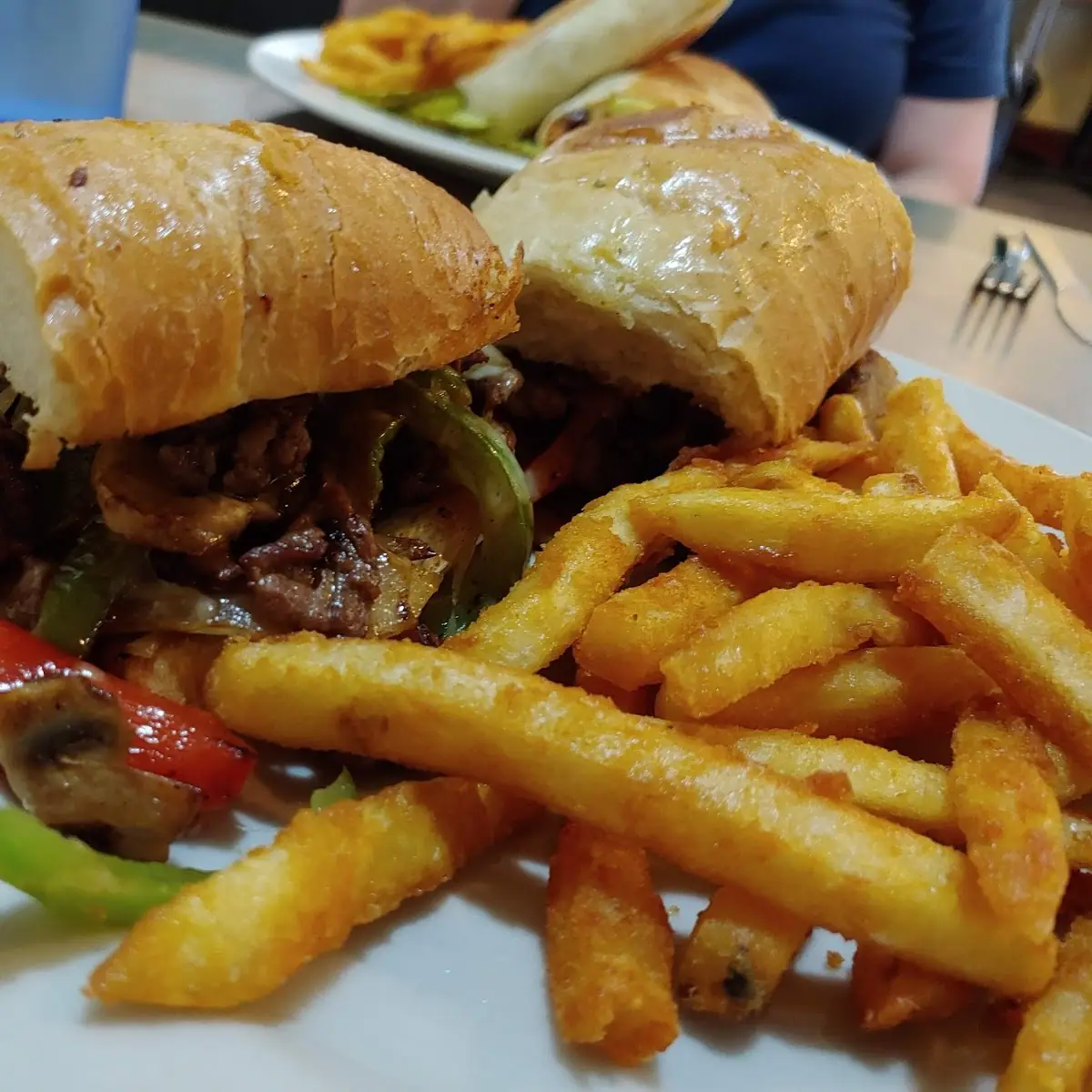 Philly Beef and Cheese Sandwich