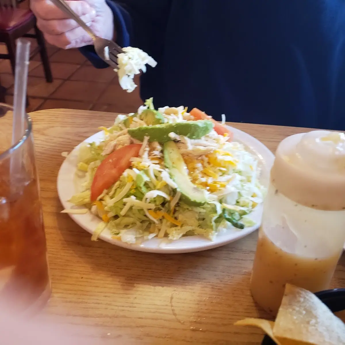 Chicken Salad with Avocado Slices