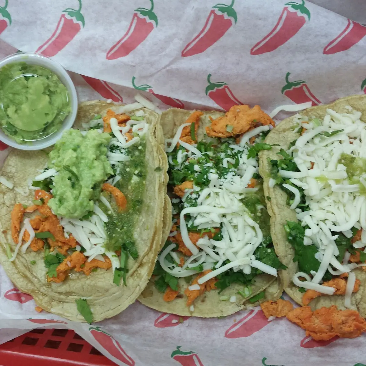 Three Chicken Tacos