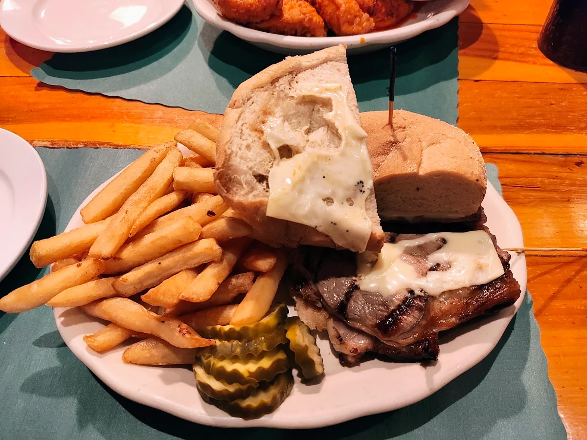 Steak Sandwich with Cheese and Onions