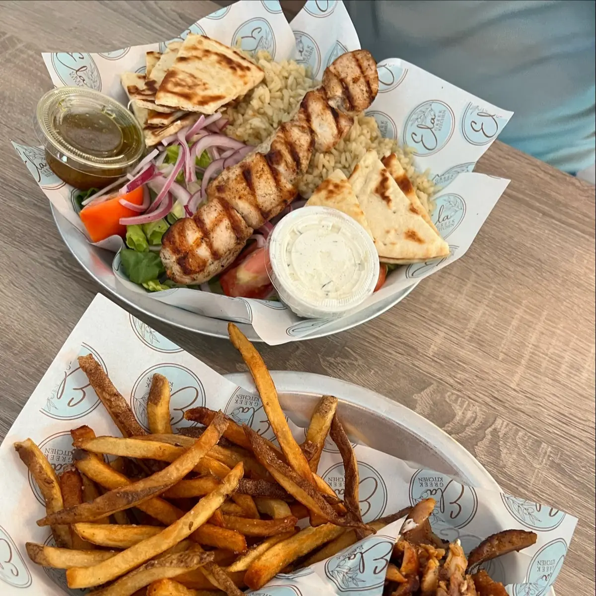 Chicken Pita Wrap with Fries