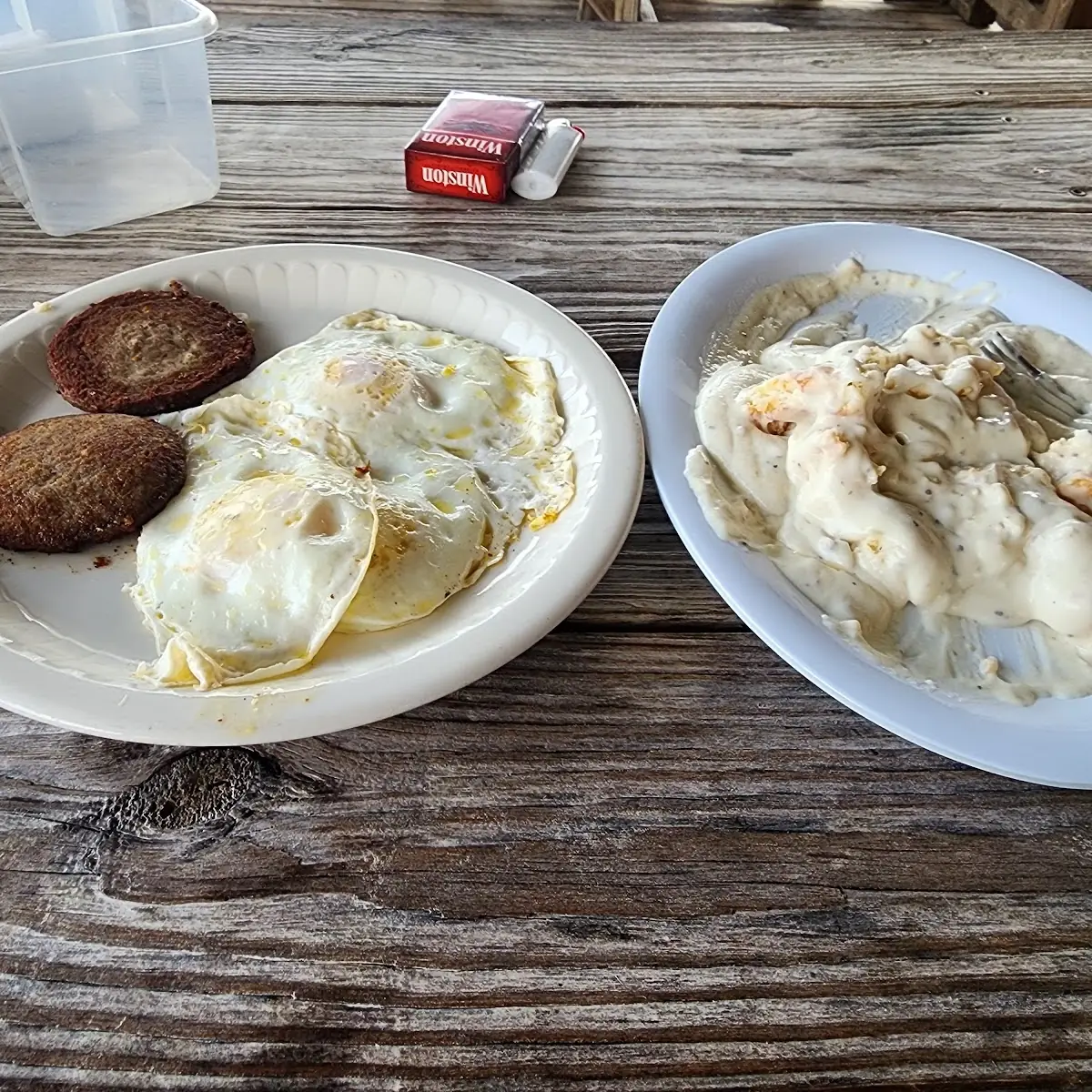 Gravy Biscuits Eggs and Sausage
