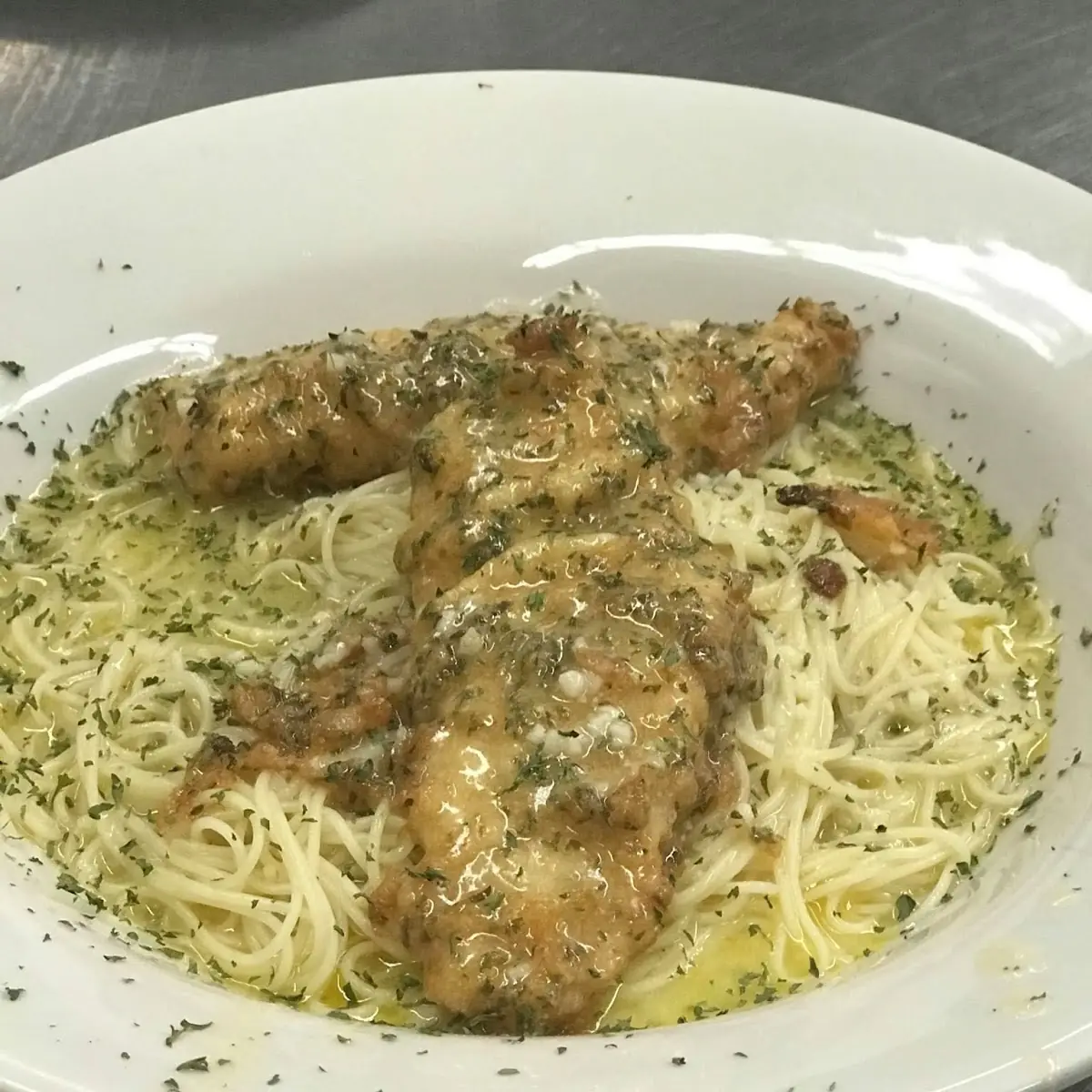 Chicken Marsala over Pasta