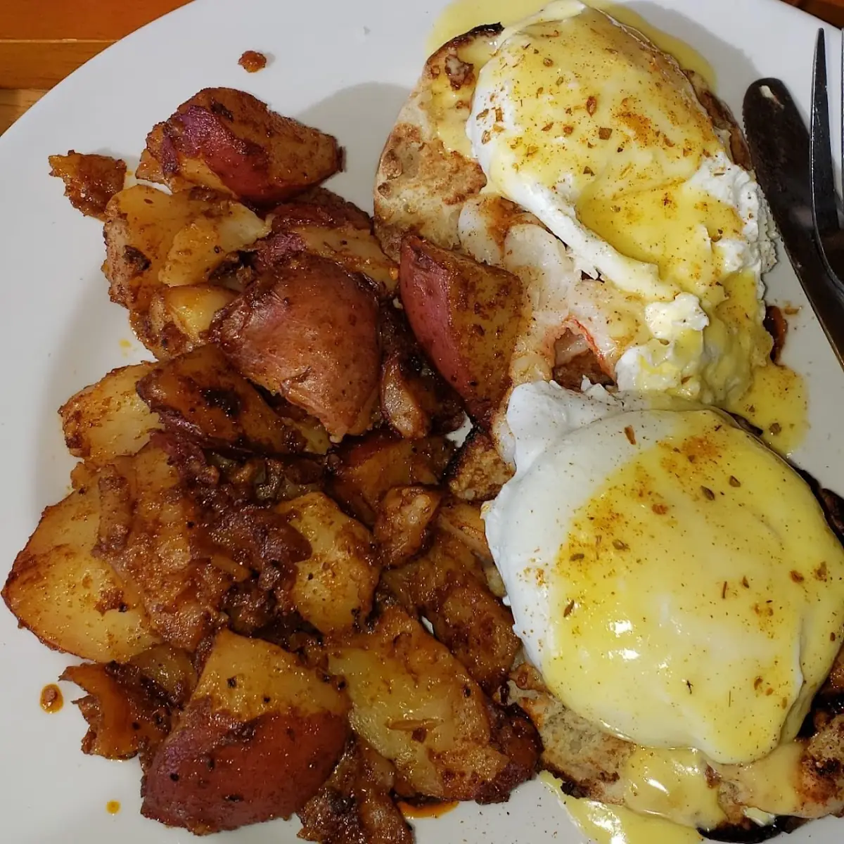 Blackened Eggs Benedict