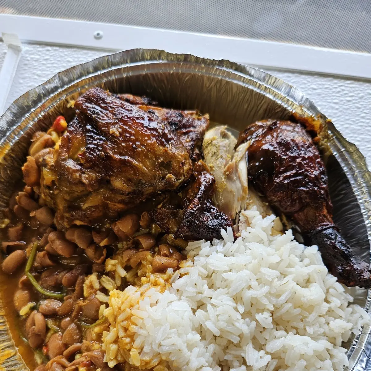 Whole Rotisserie Chicken with Rice & Beans