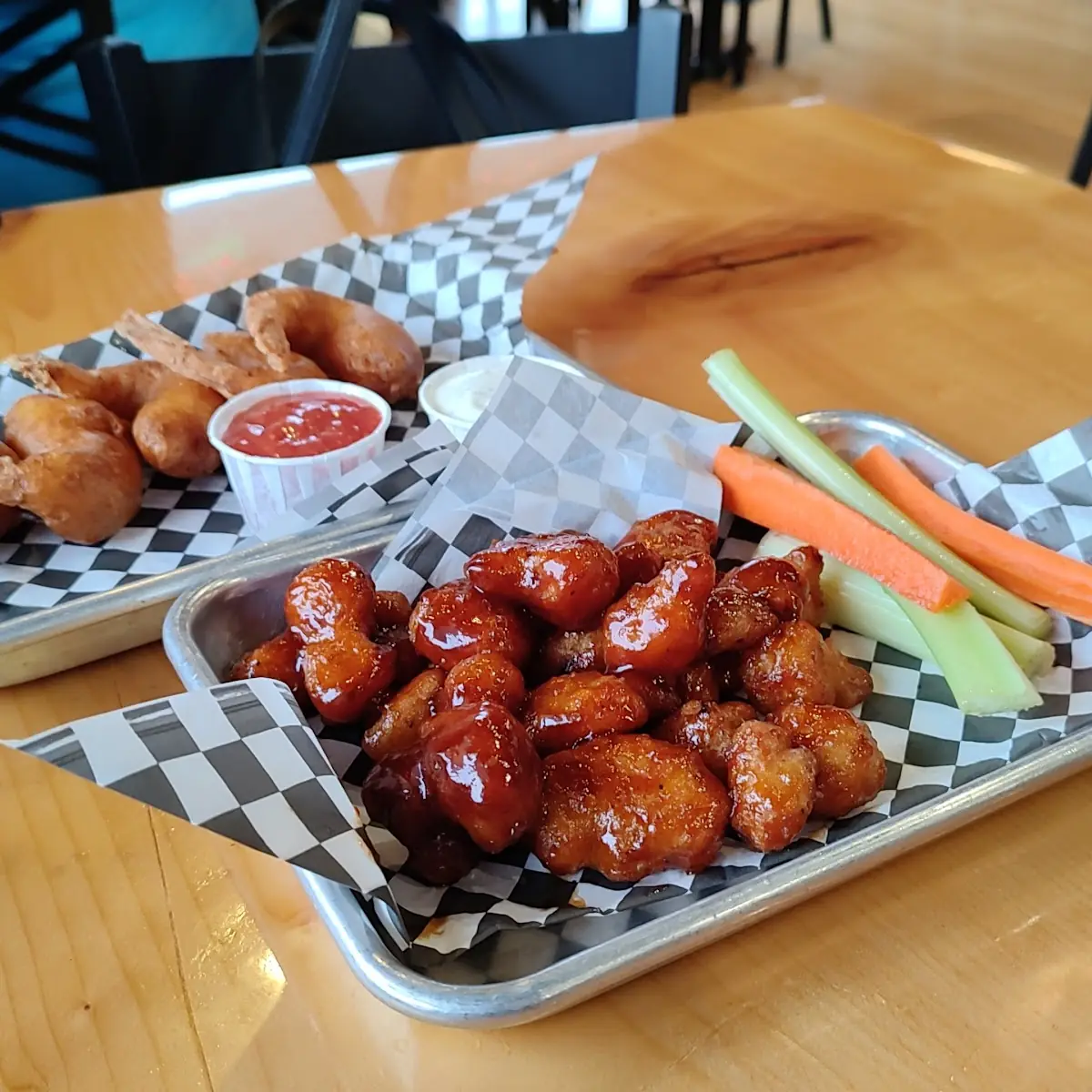 Deep Fried Prawns and Cauliflower Wings
