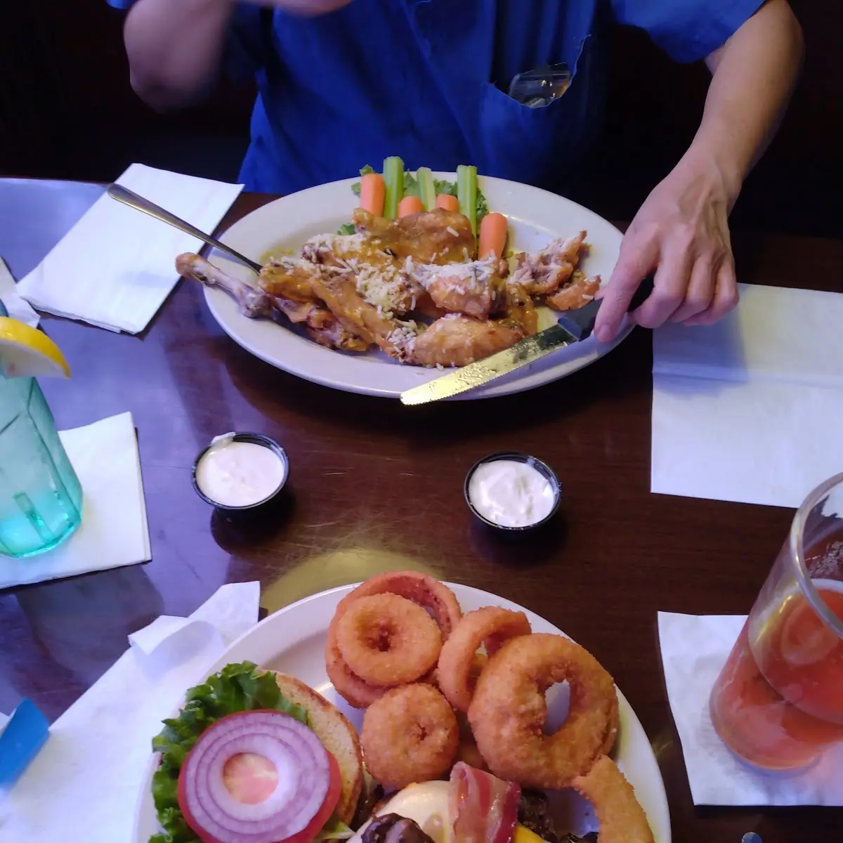 Onion Rings and Chicken Wings