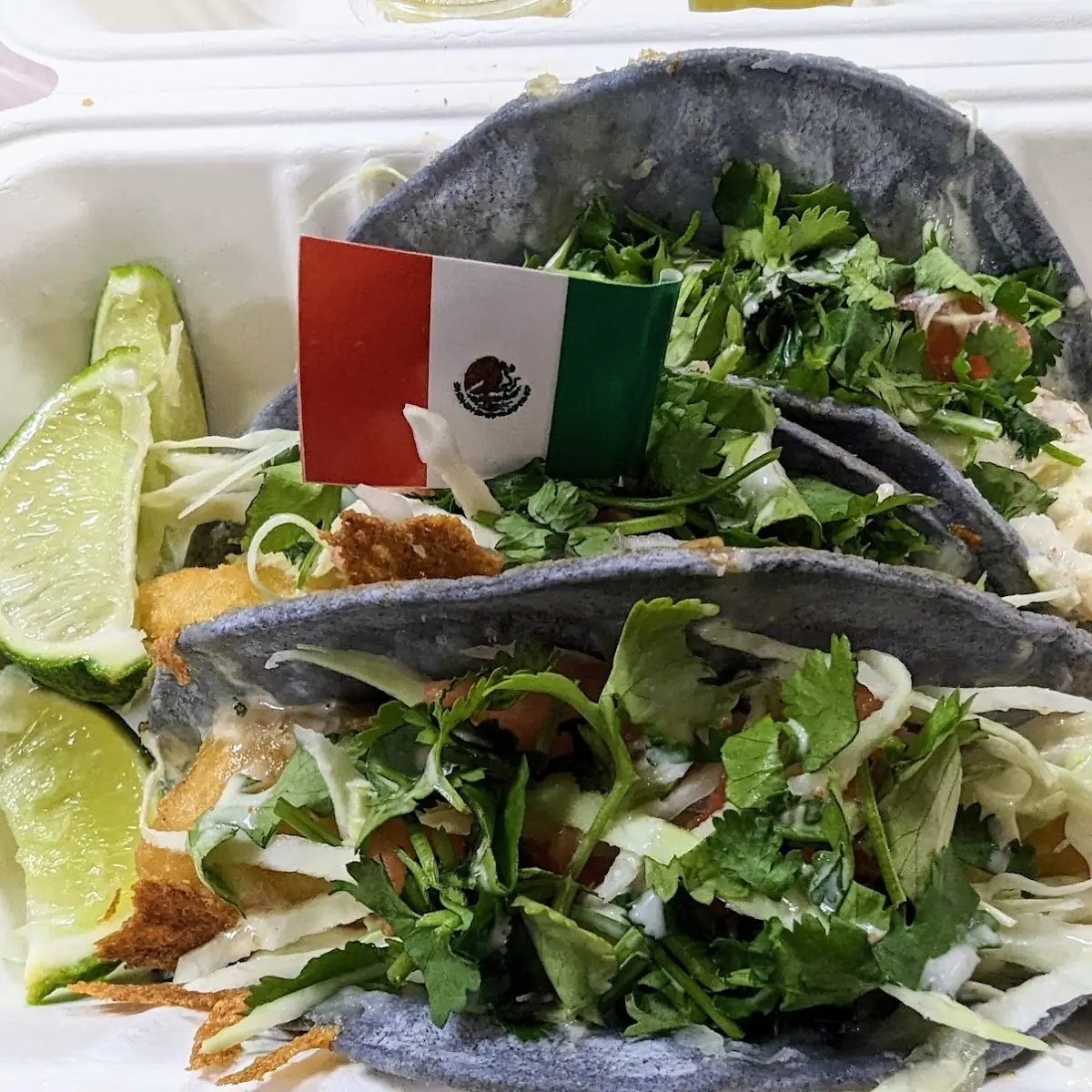 Beer Battered Cod Queso Tacos