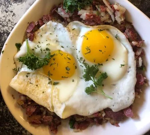 Corned Beef Hash and Eggs Breakfast Special