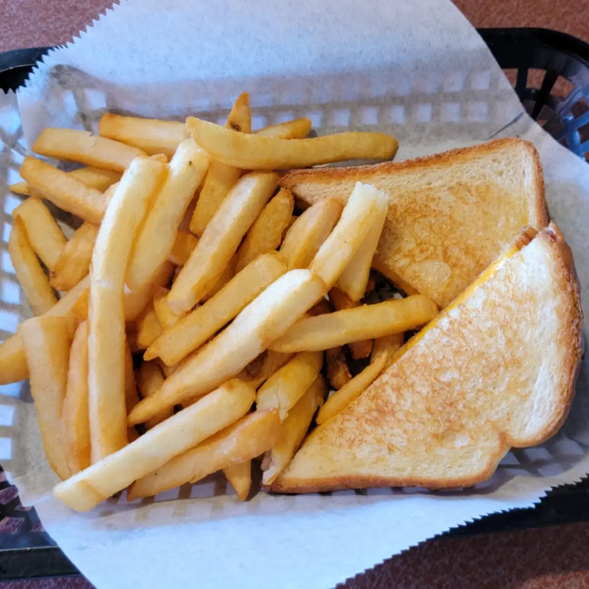Grilled Cheese Sandwich and Fries
