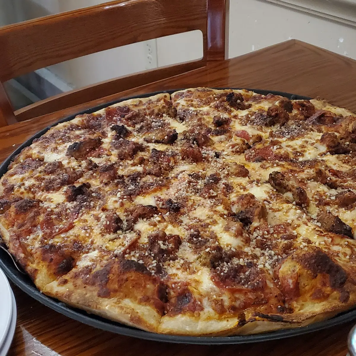 Meatball and Pepperoni Pizza