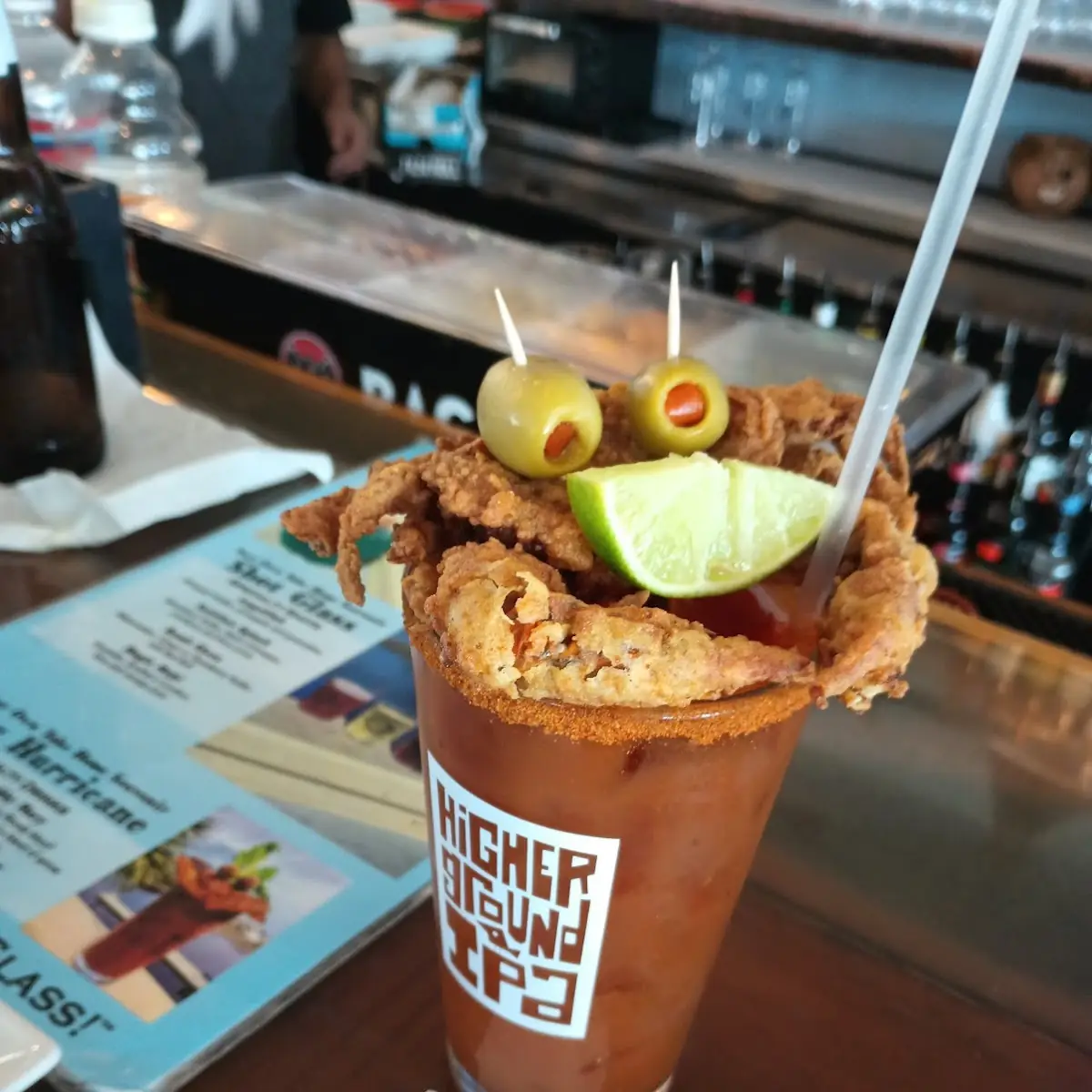 Bloody Mary with a Soft Shell Crab