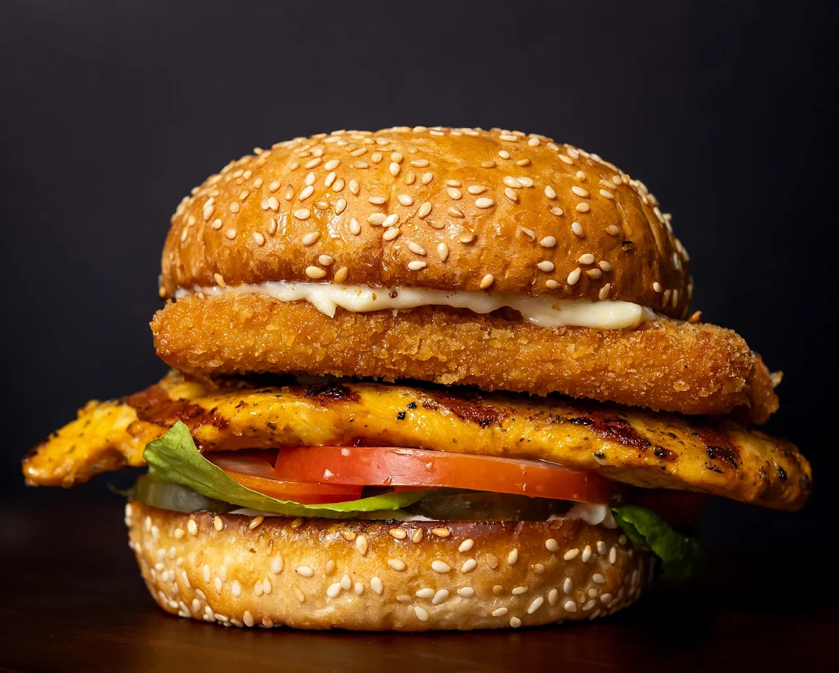 Spicy Cajun Fish Burger, Grill & Wrap