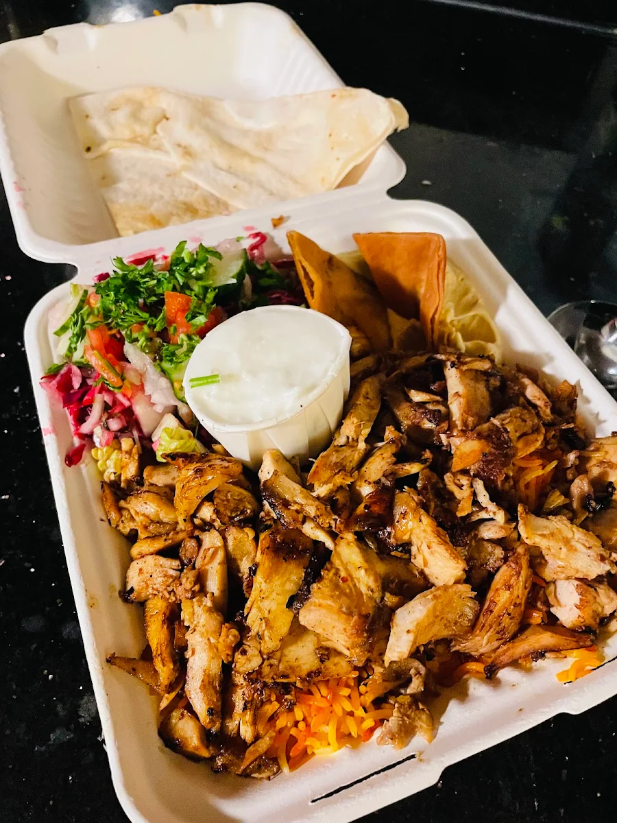 Chicken Shawarma Plate, Fattoush Mediterranean Grill
