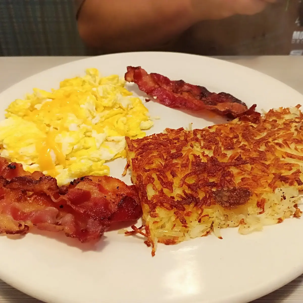 Hash Browns Bacon & Eggs