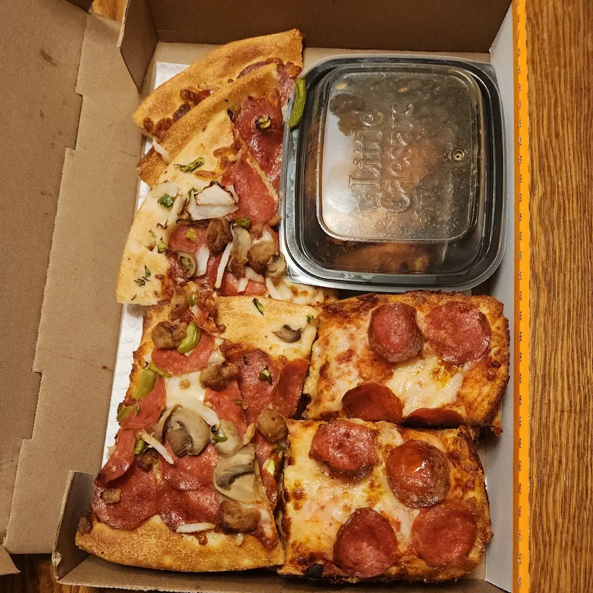 Supreme Pizza and Deep Dish Pepperoni Wings
