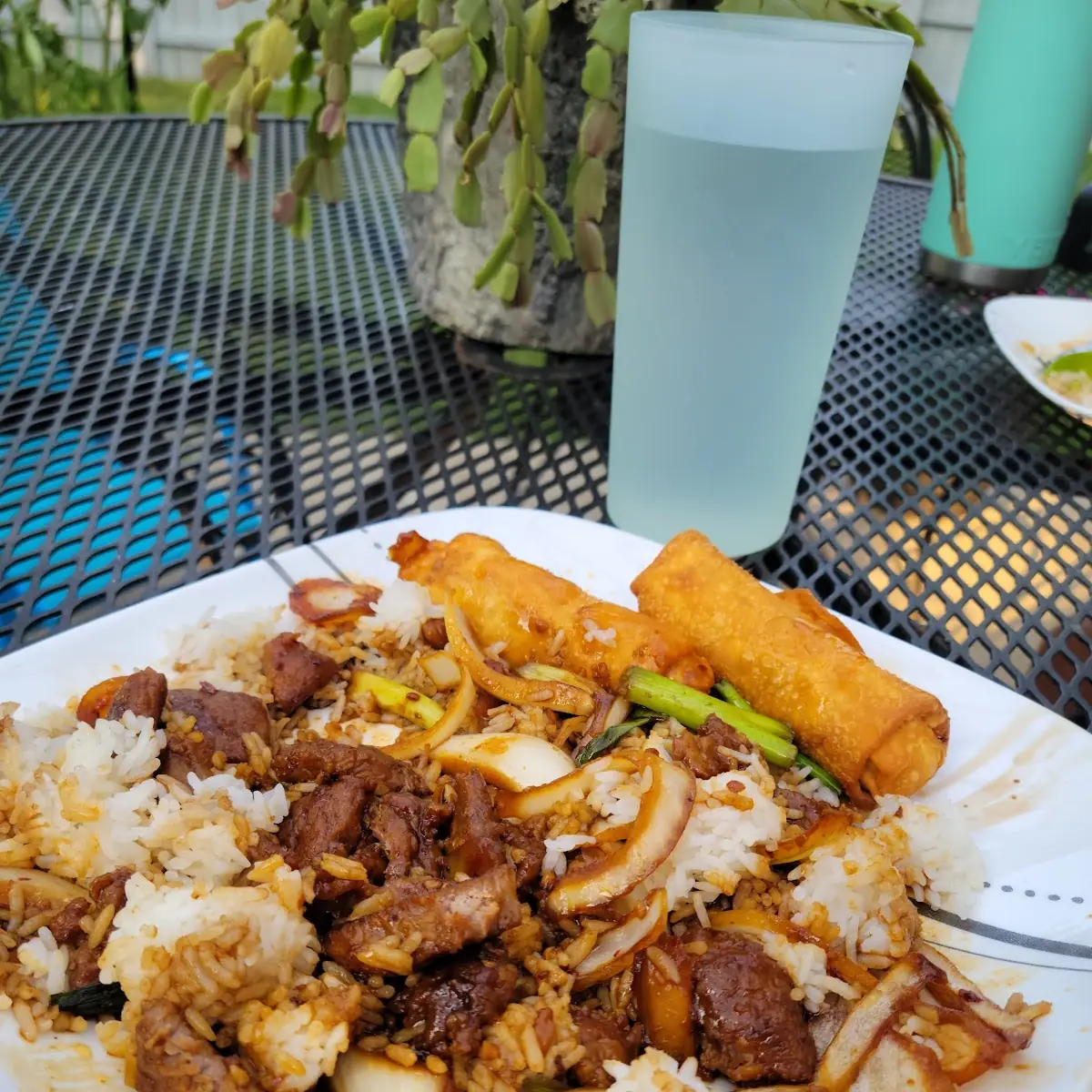 Mongolian Beef N Egg Rolls