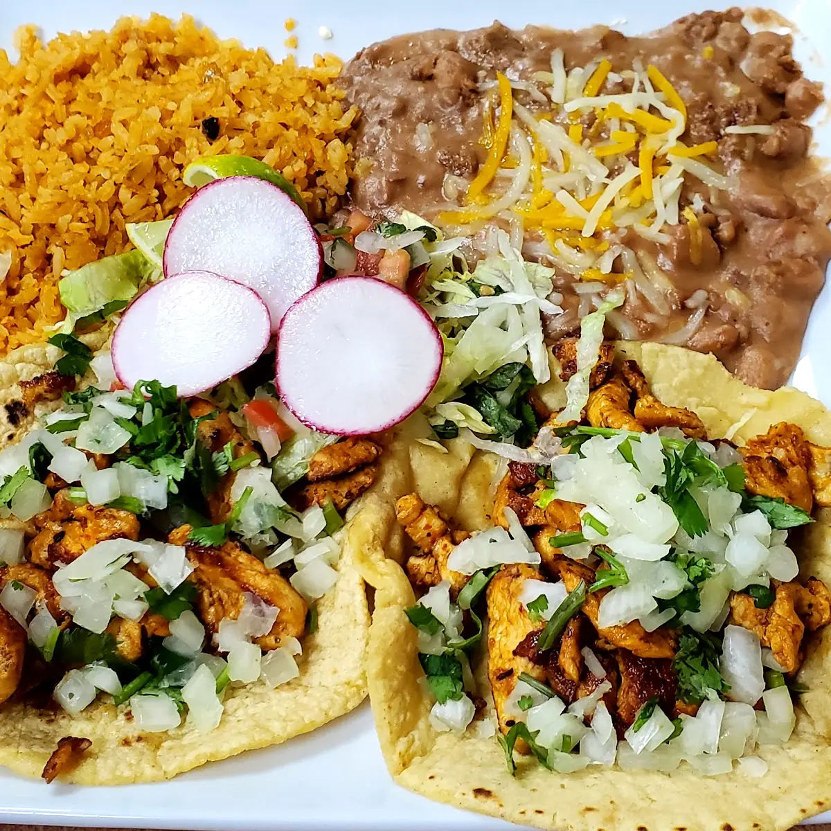 Chicken Taco Combination Plate