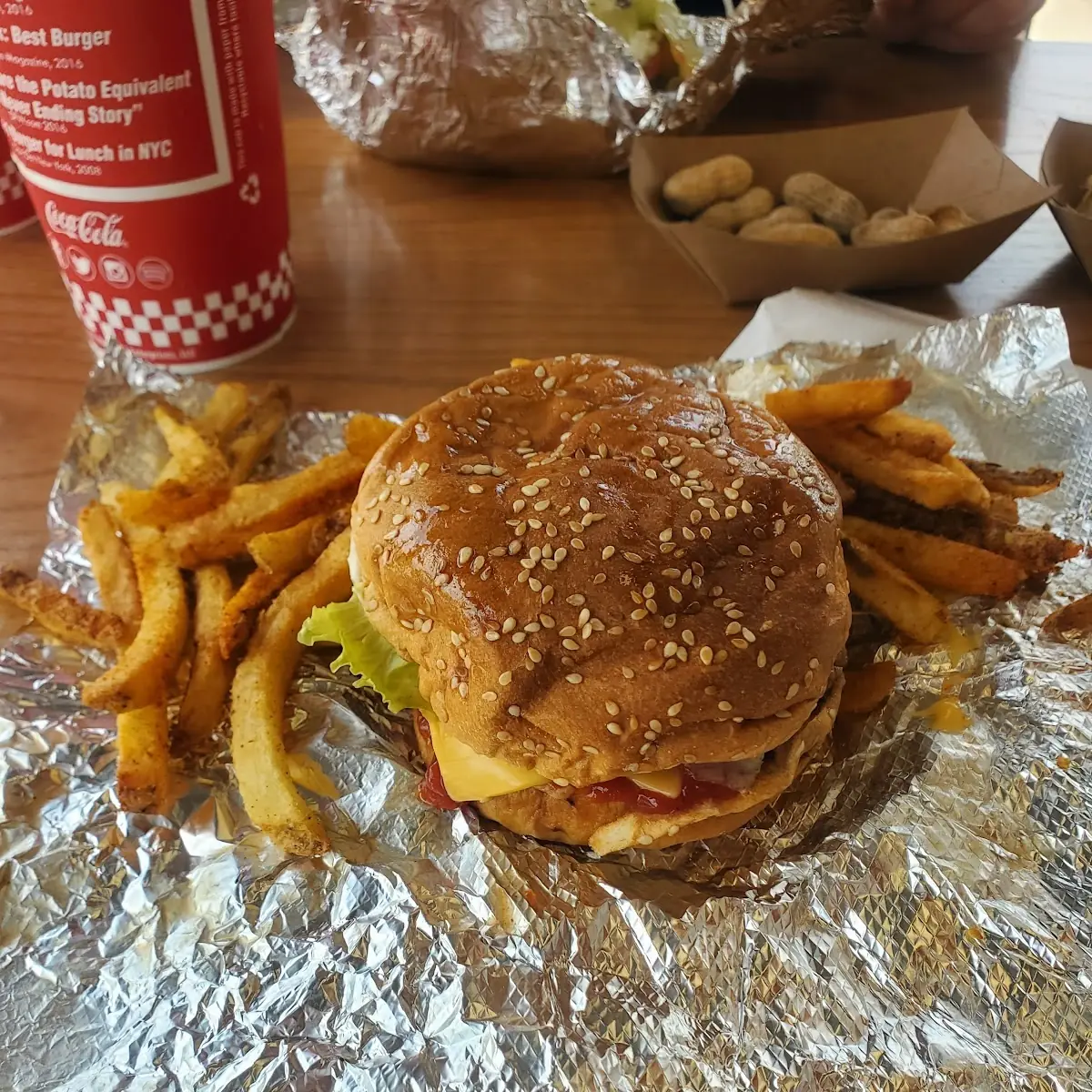 Double Cheeseburger & Cajun Fries