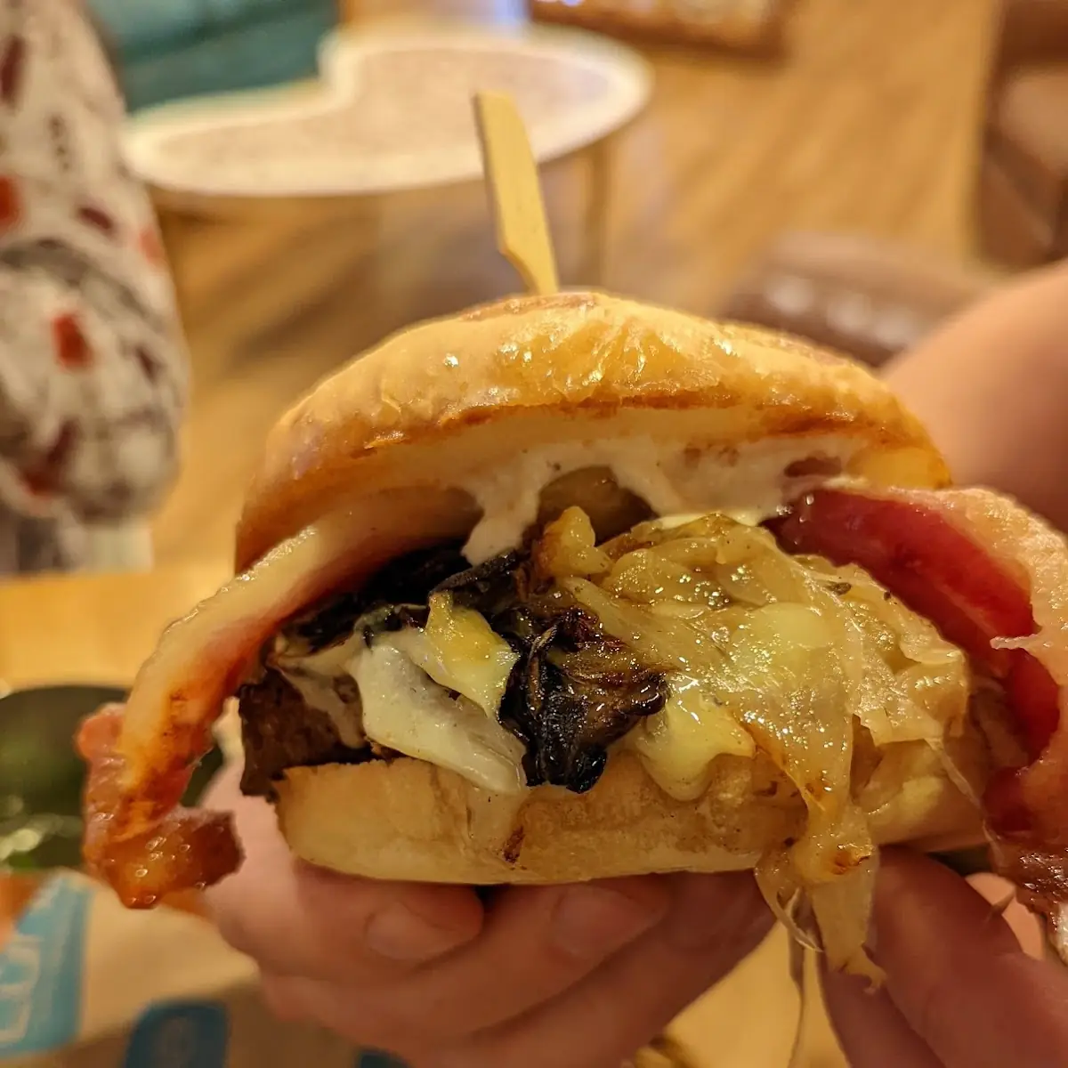 Bacon and Smoked Mushroom Burger