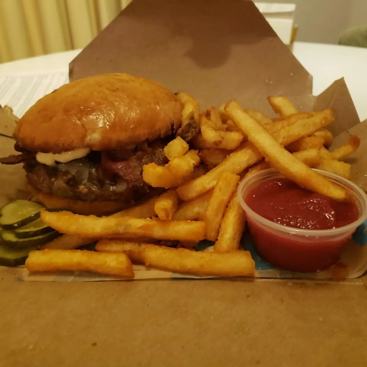 Bacon Cheeseburger and Fries