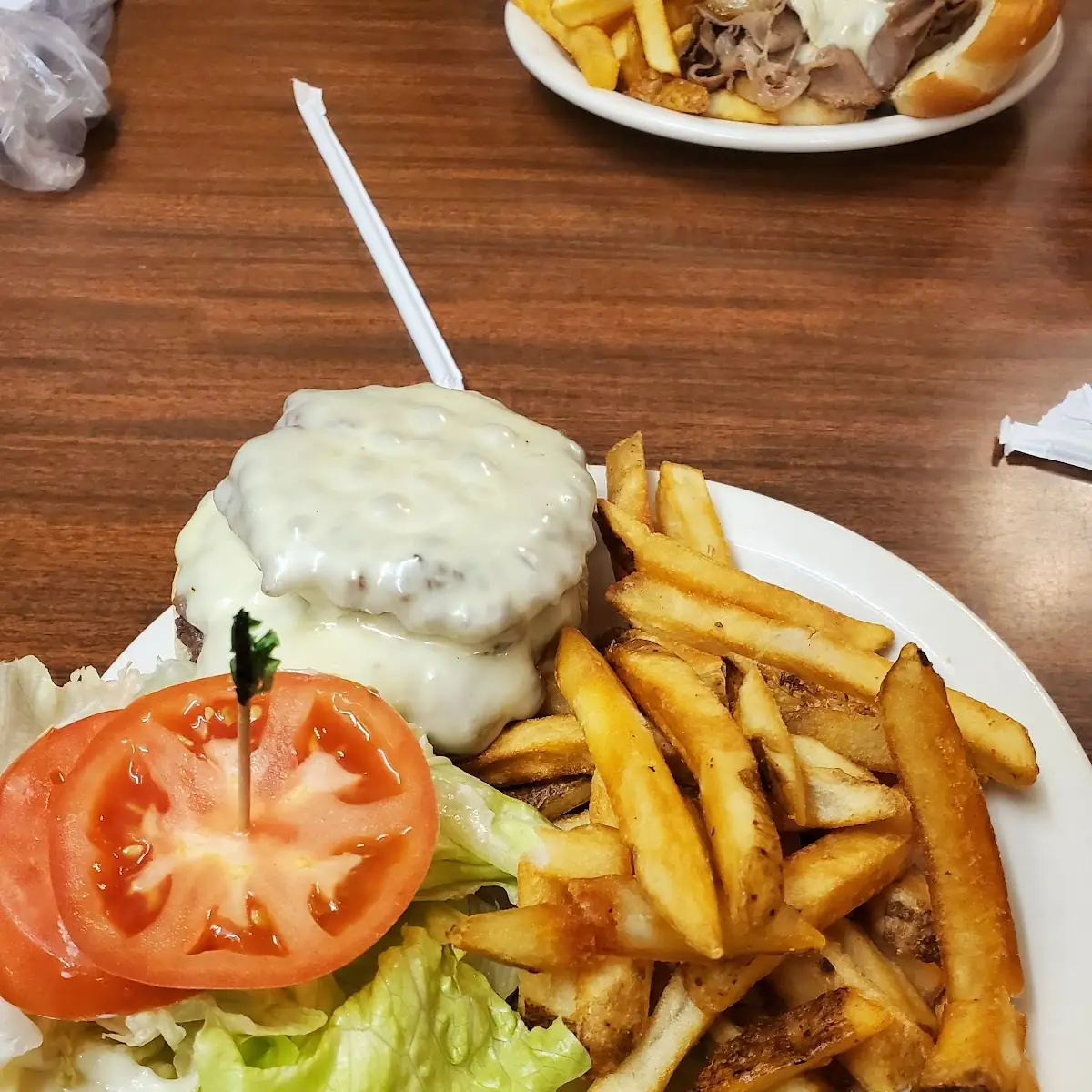 Double Cheeseburger and Fries