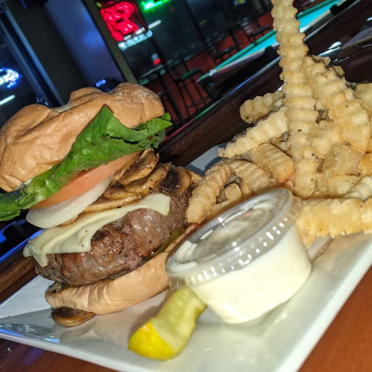 Mushroom Swiss Burger