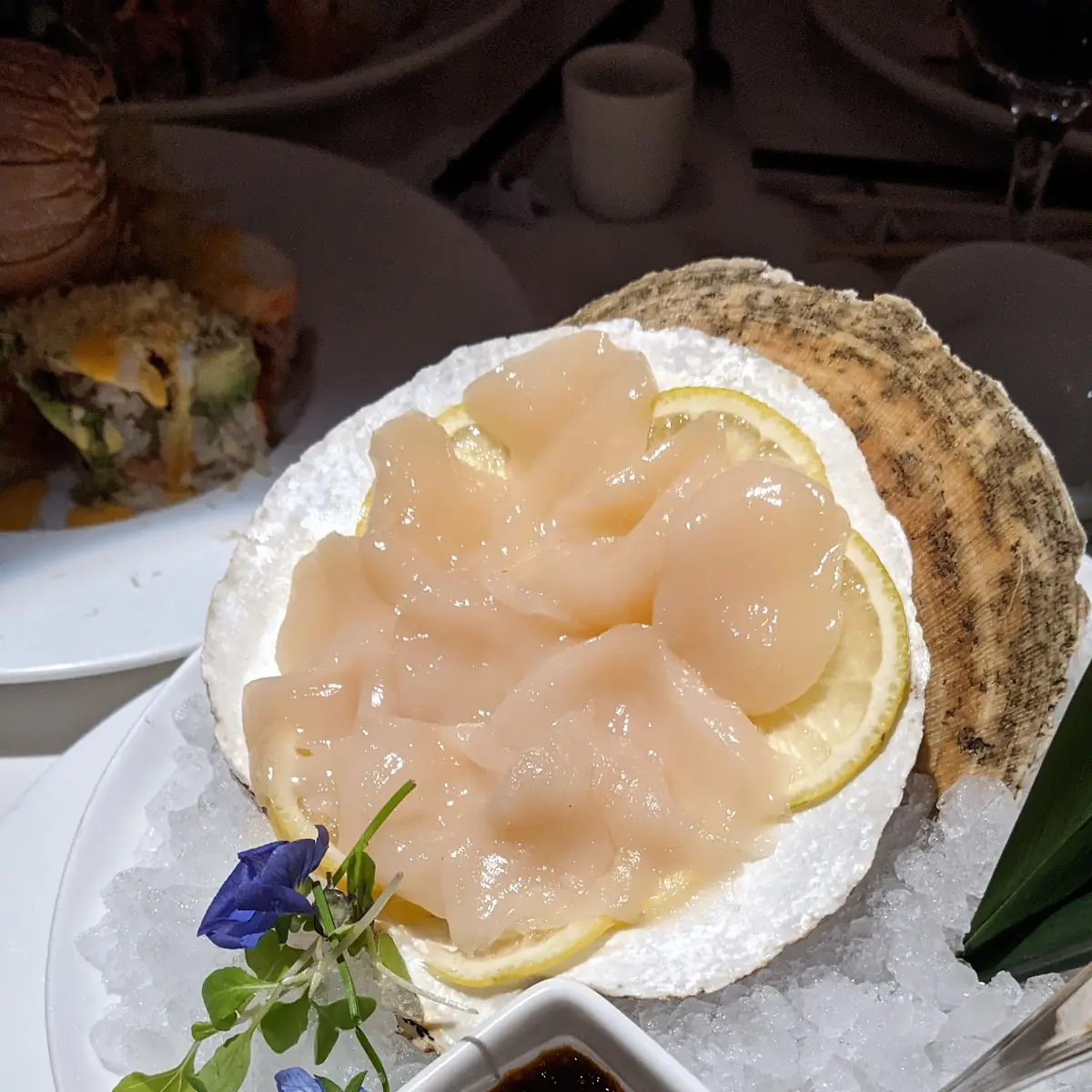 Fresh Scallop Sushi Appetizer