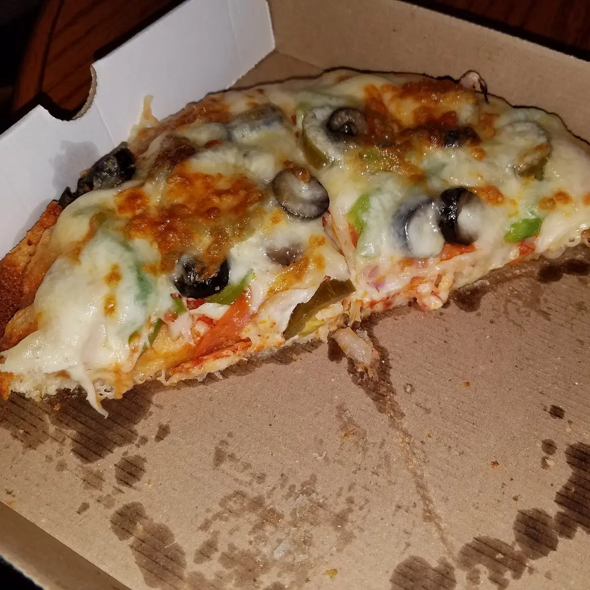 Subway Pizza with Green Peppers