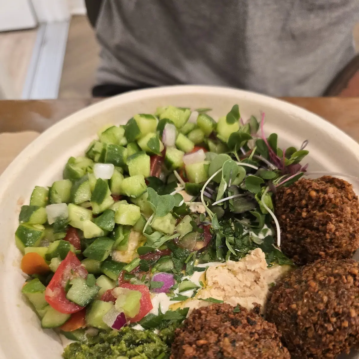 Falafel Bowl with Pita Bread