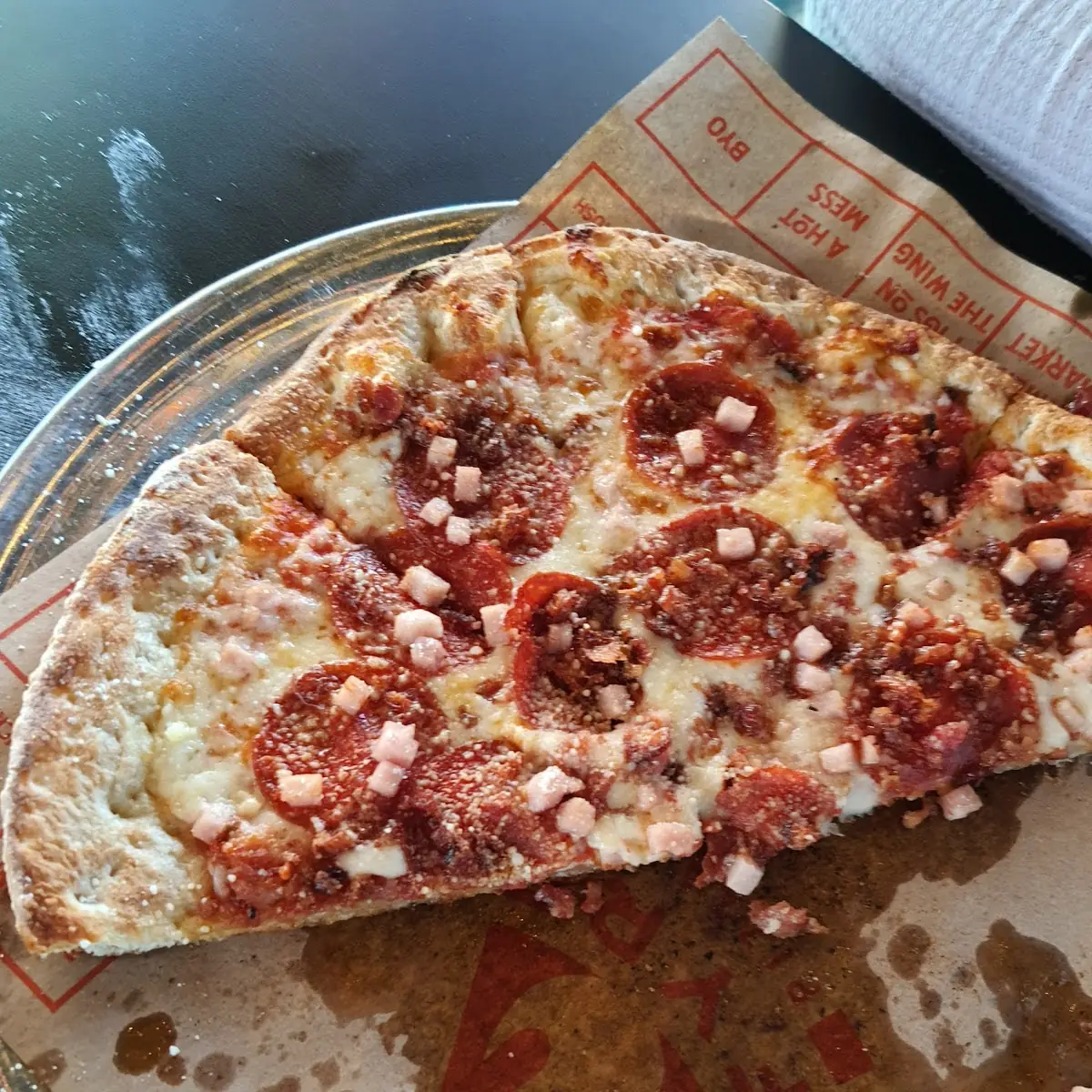 The Backyard with Pineapples Added Basically a Meat Lovers Pizza and We Added Pineapples