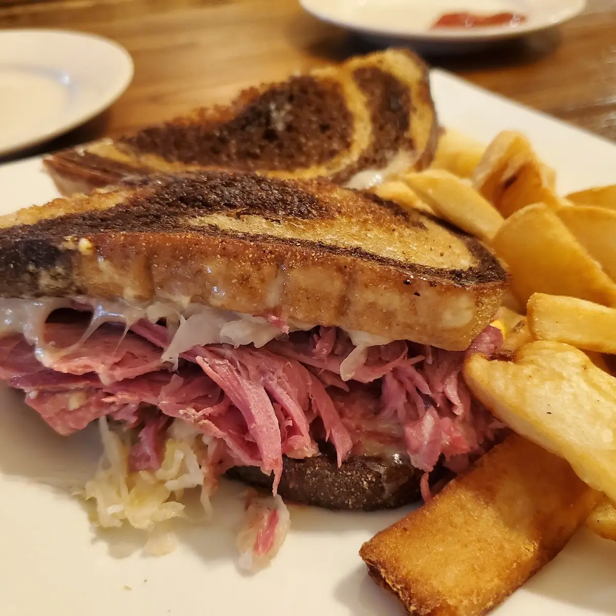 Corned Beef Sandwich and Fries