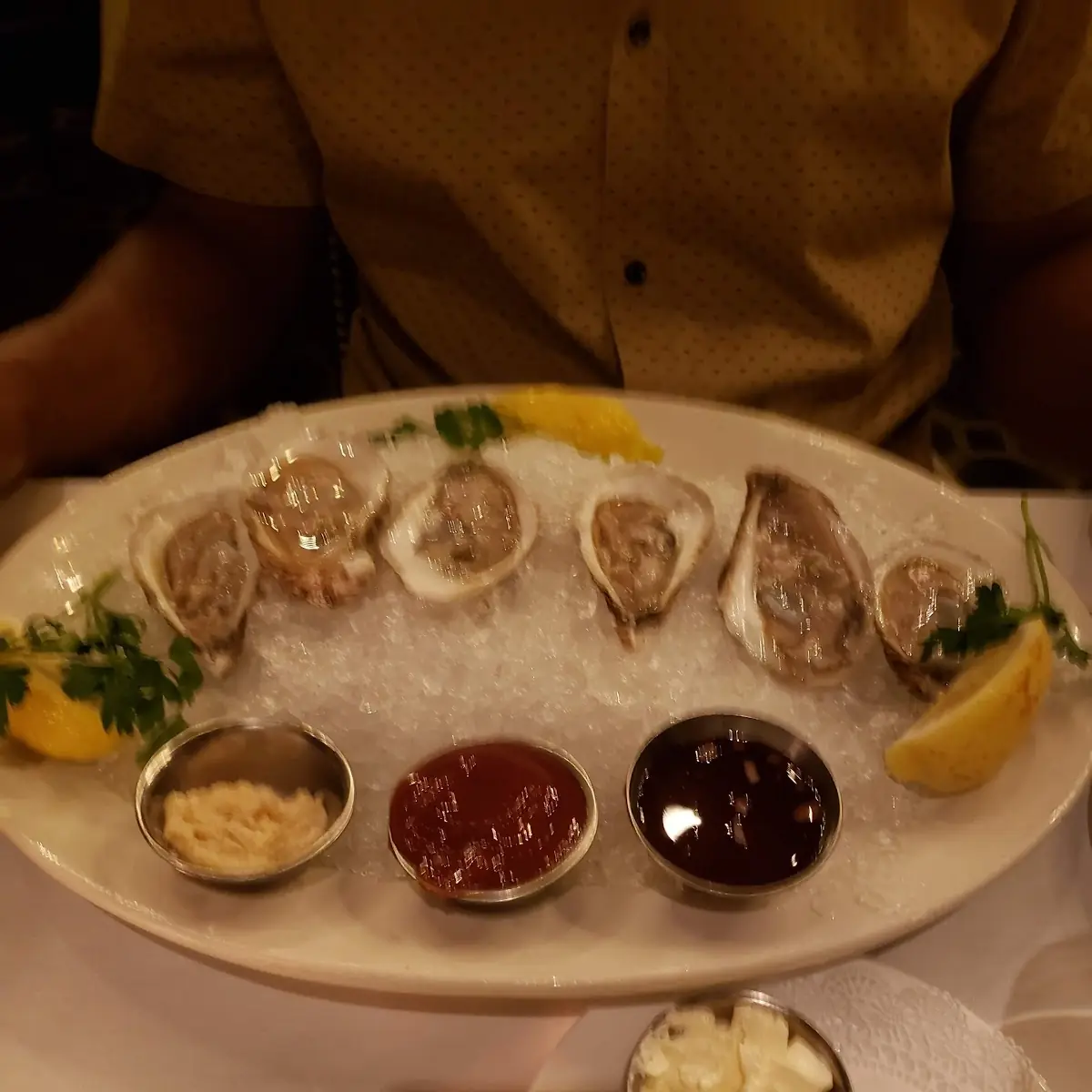 Fresh Oysters with Dipping Sauces