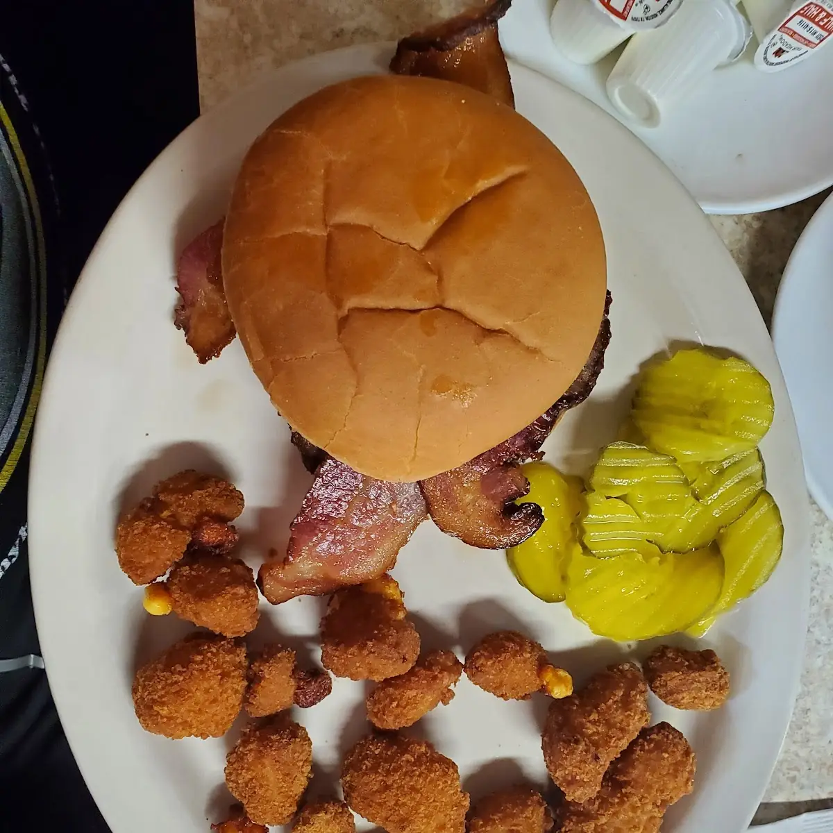 Bacon Cheeseburger with Cheese Nuggets