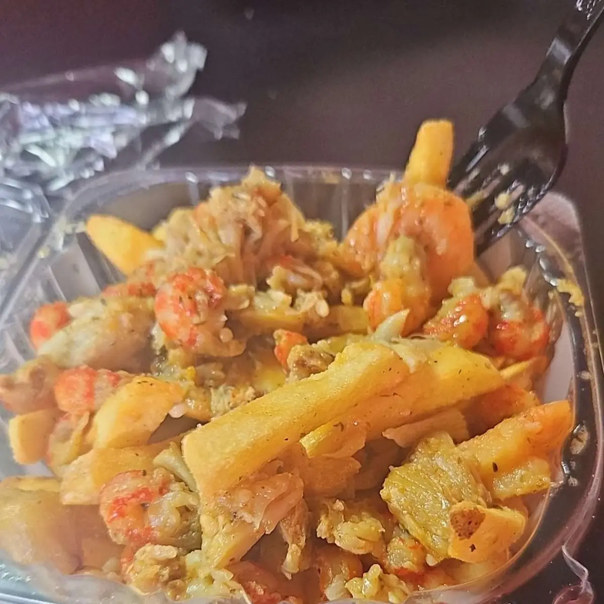 Loaded Crawfish Fries Half Size
