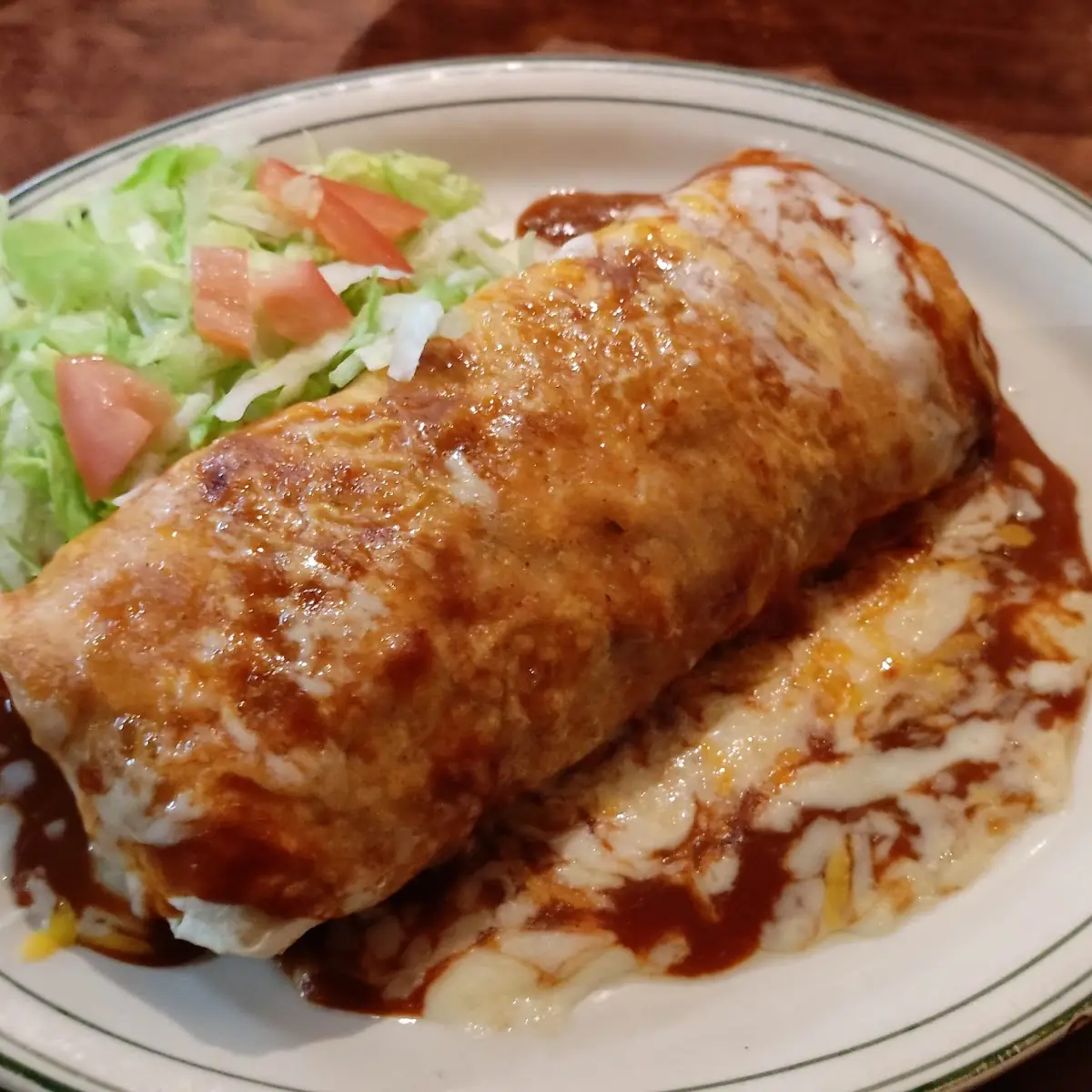 Chile Verde Burrito Wet