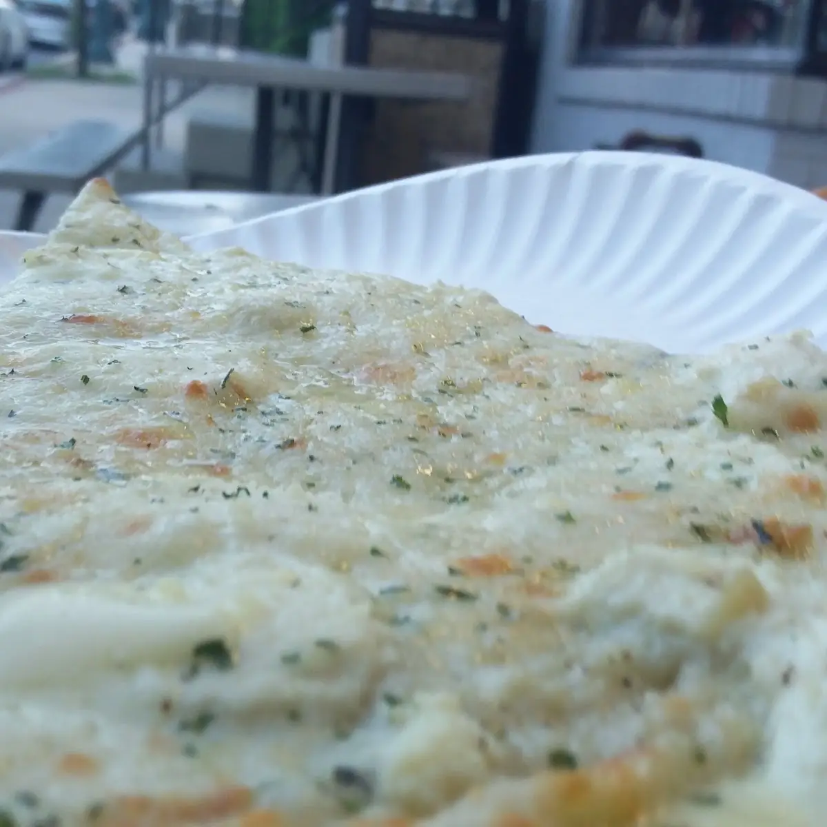 White Pizza Slice