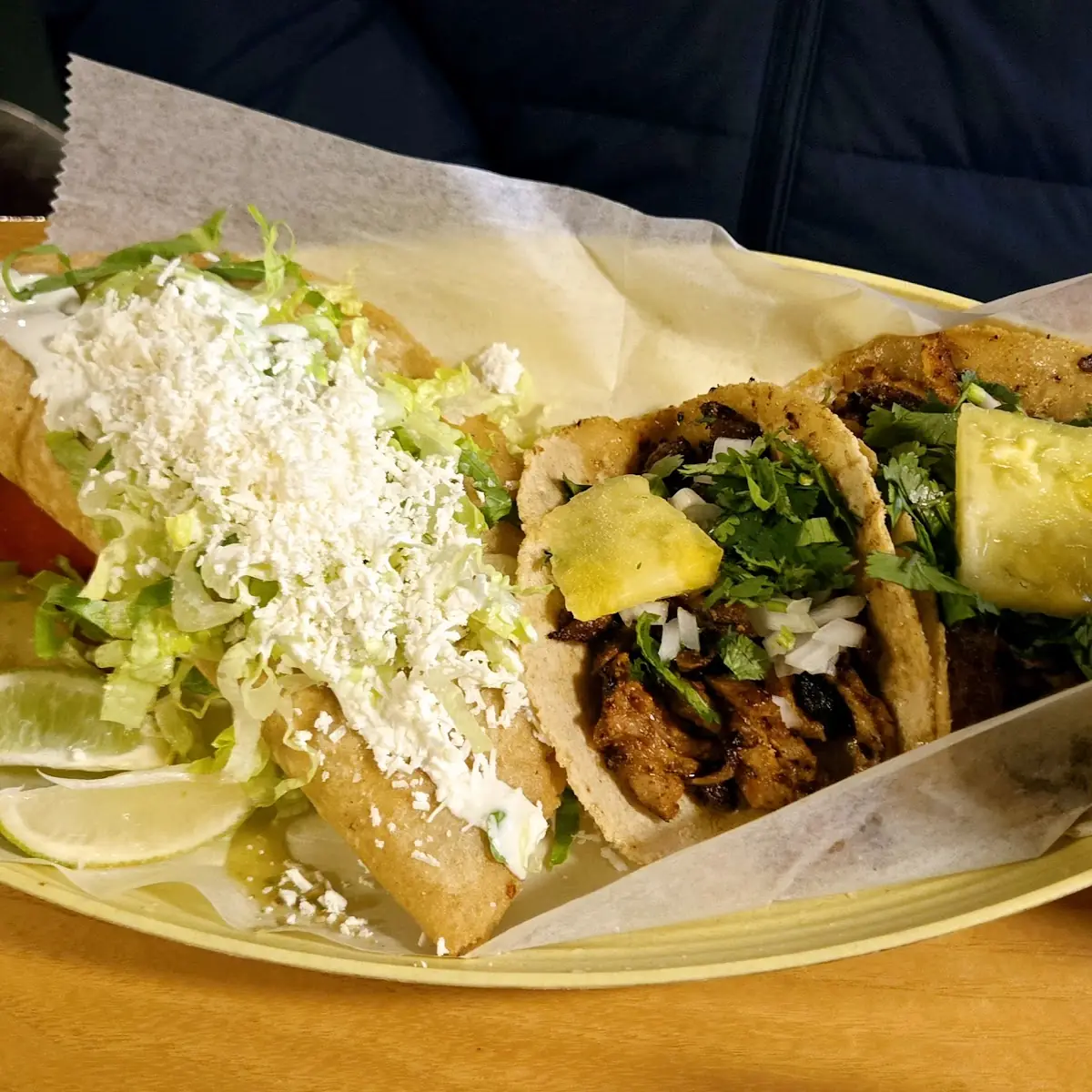 Quesadilla and Tacos Al Pastor