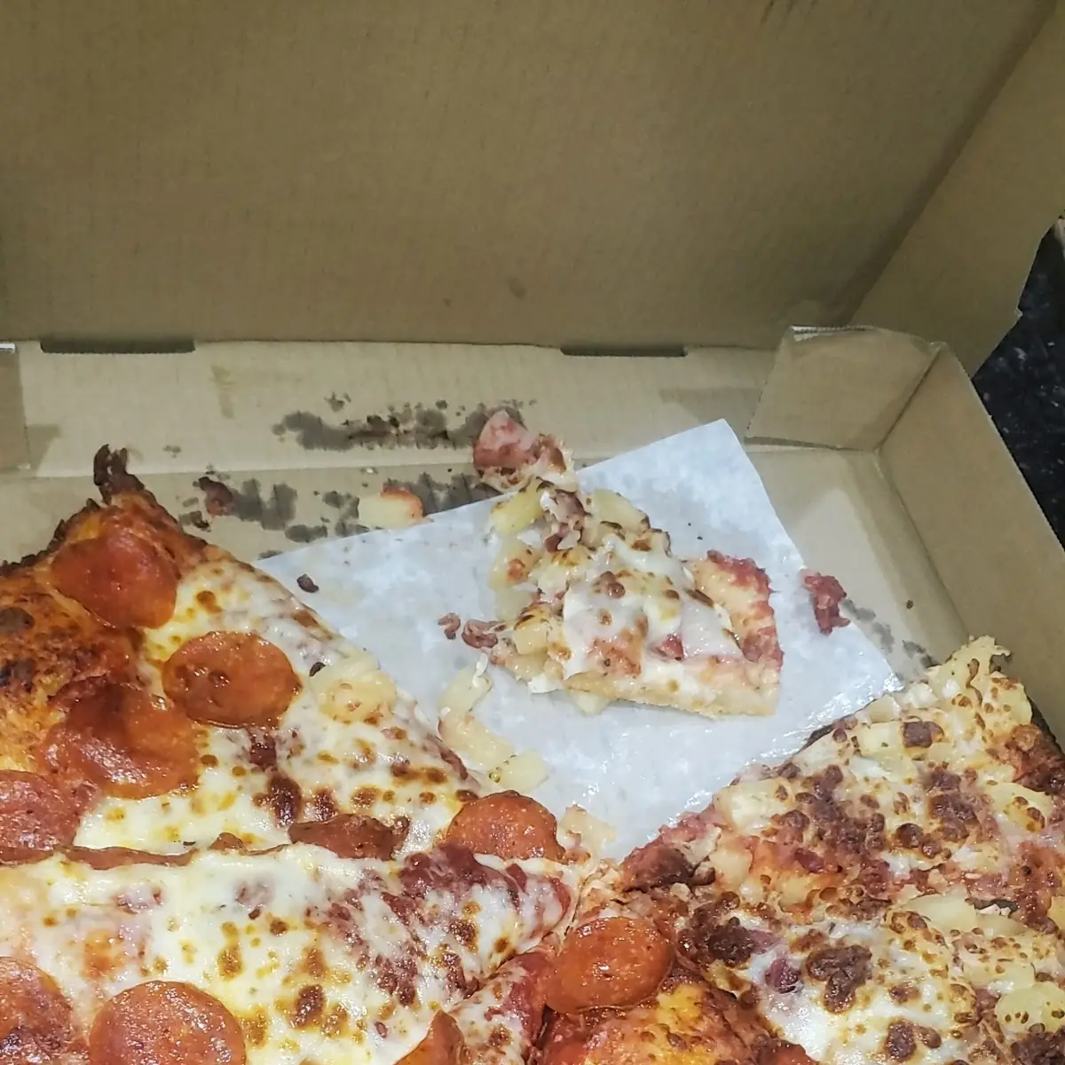 Pepperoni and Hawaiian Pizza