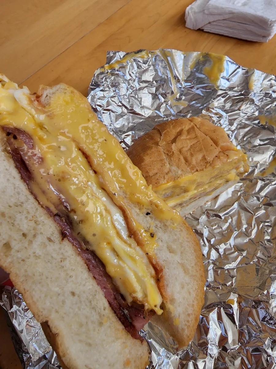 Porkroll Egg and Cheese Sandwich