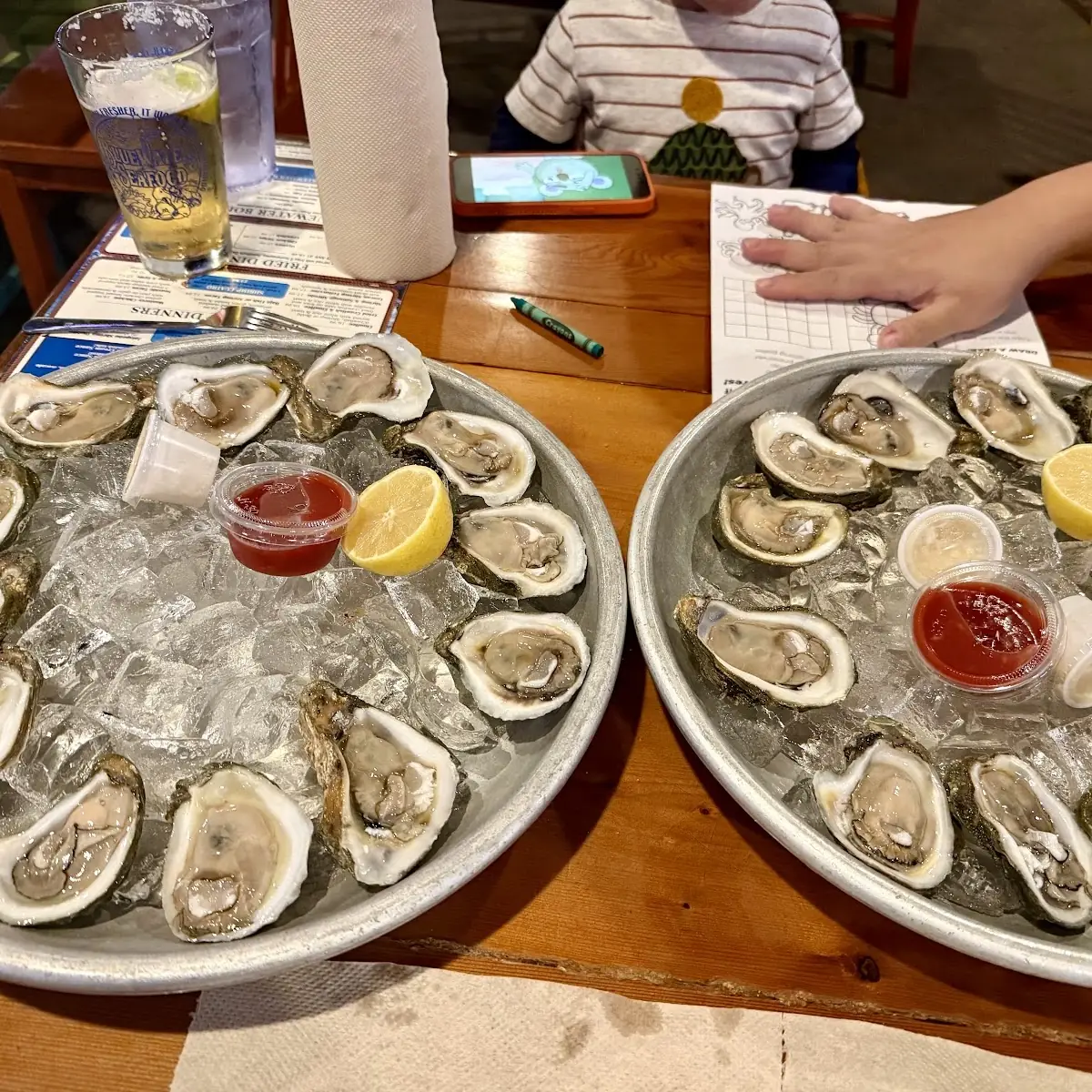 Raw Oysters on Crushed Ice