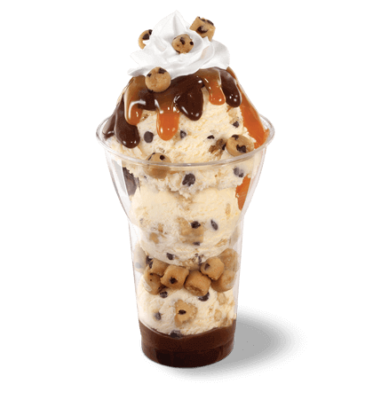 Chocolate Chip Cookie Dough Sundae